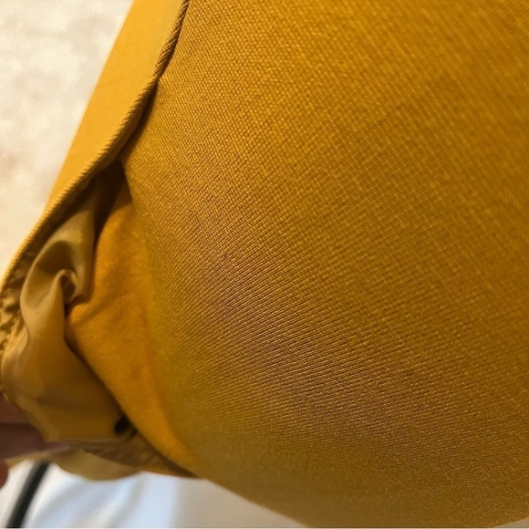 ASOS women’s mustard yellow dress. Cap sleeves. Plung neckline Y2K Size 6 - Picture 6 of 8